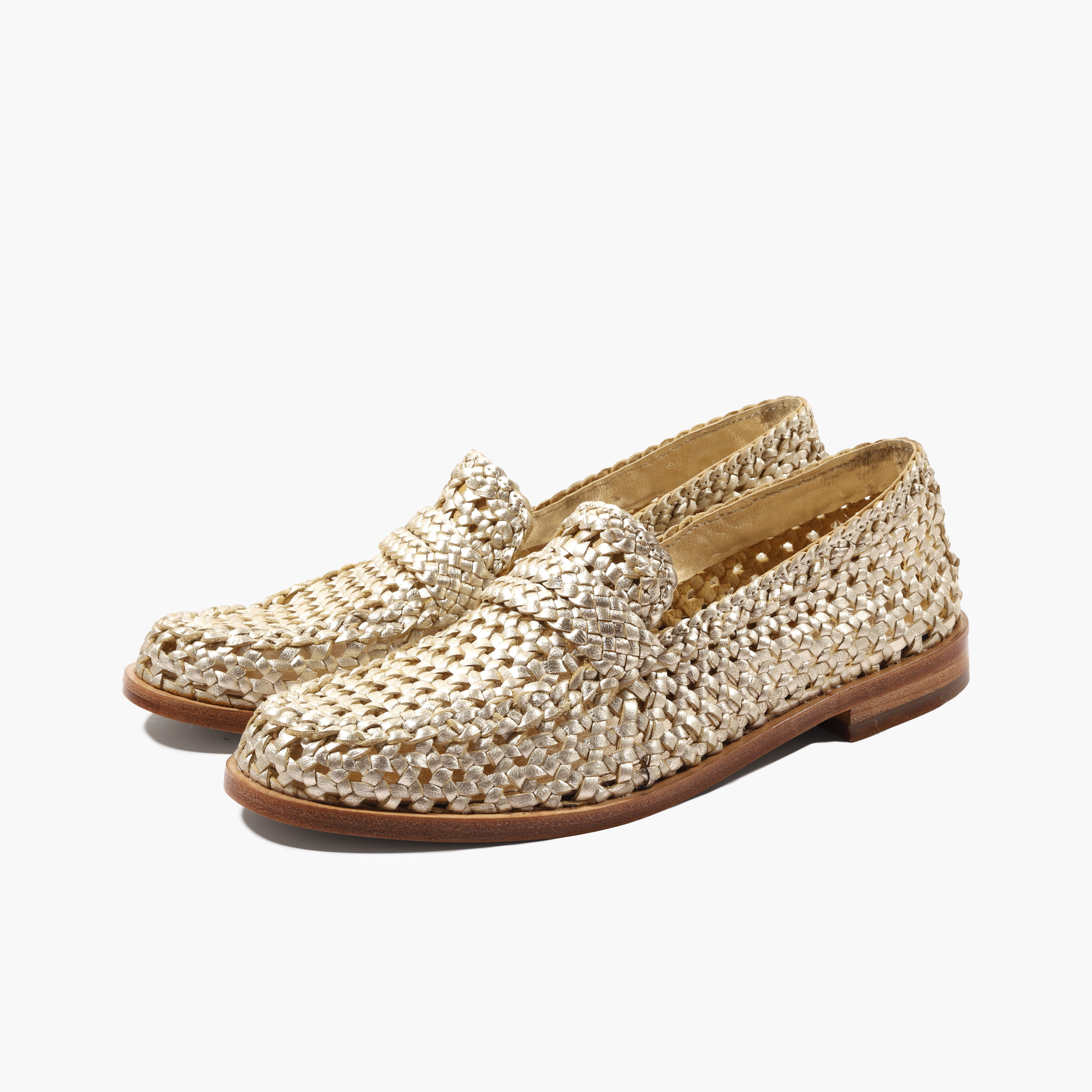 Mocassino Moon Chair Woven Lamè