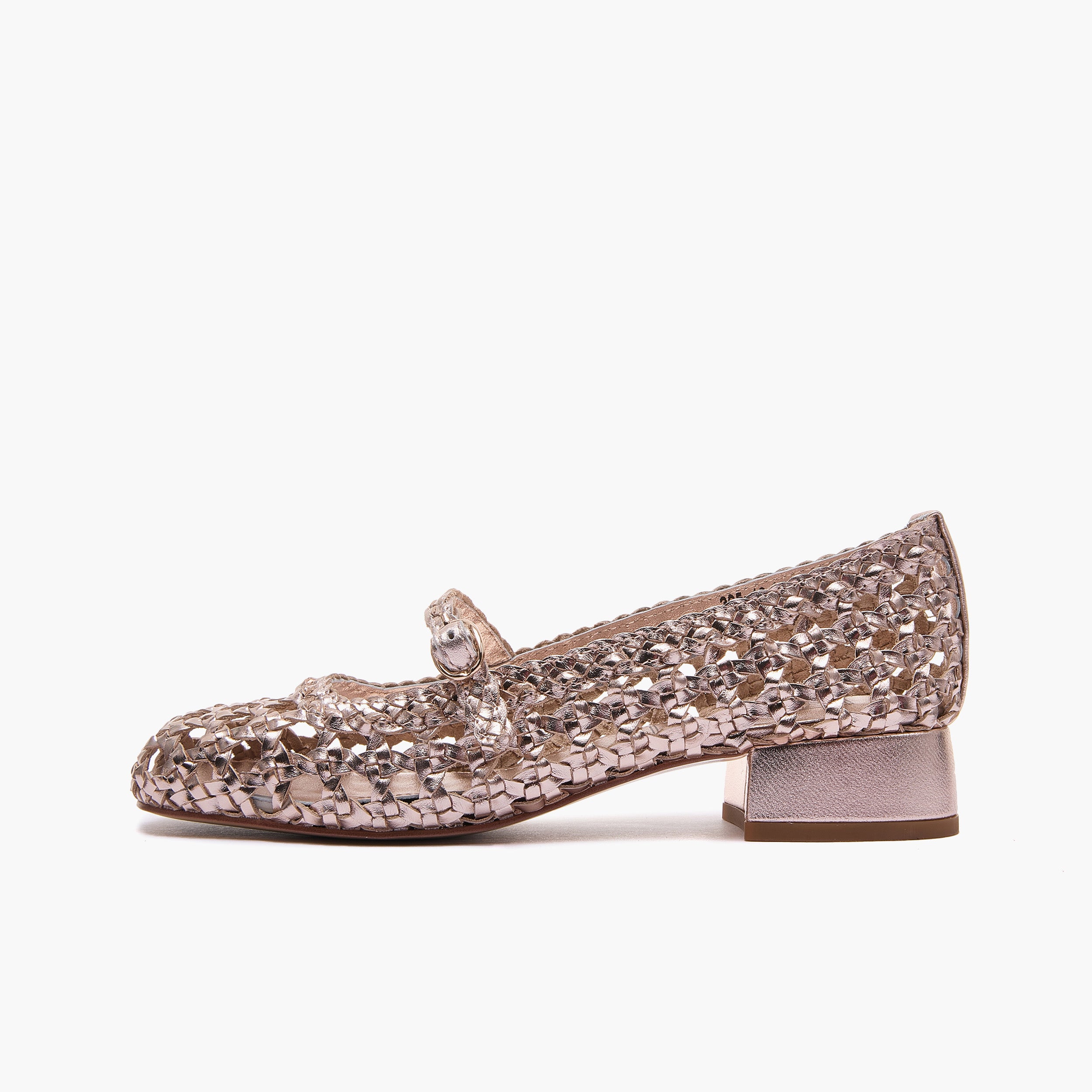 Ballerina Mary con Cinturino in Pelle Intreccio Vienna